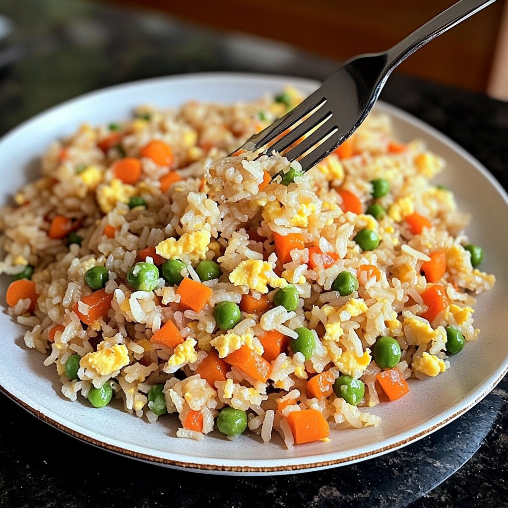 Simple Veggie Fried Rice Lunch