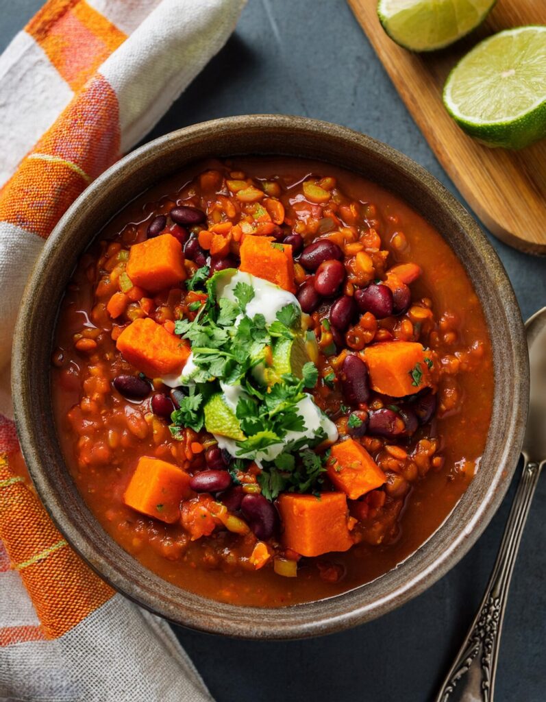 Sweet Potato and Black Bean Chili