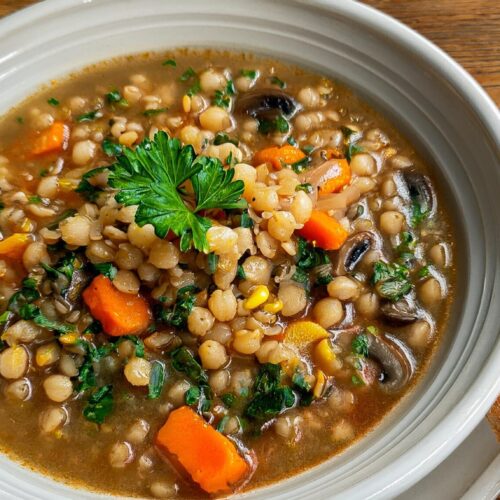 Vegan Mushroom and Barley Stew Recipe