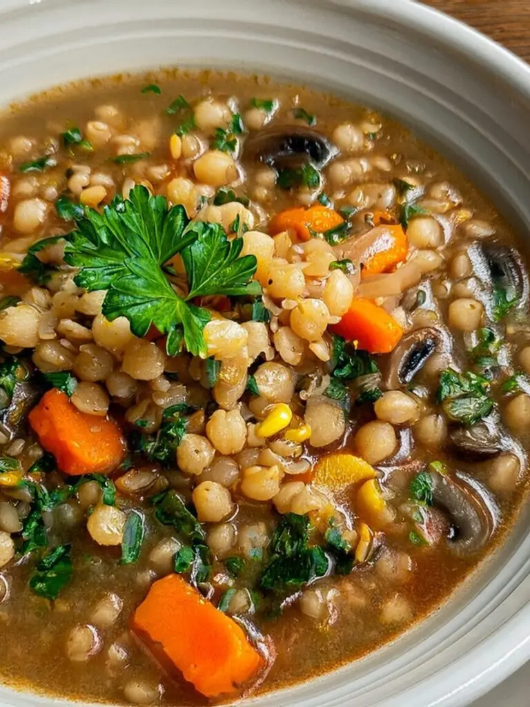 Hearty Vegan Mushroom and Barley Stew Recipe