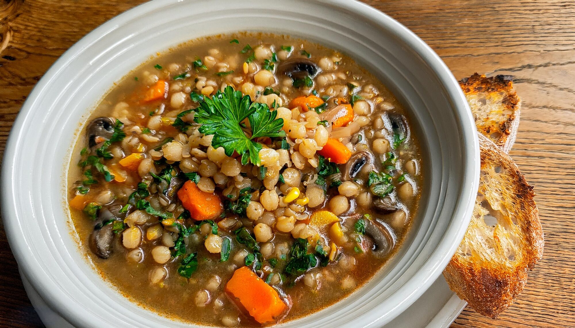 Vegan Mushroom and Barley Stew Recipe