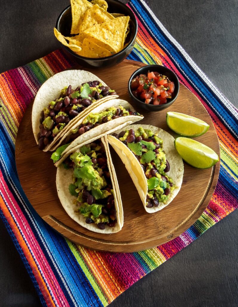 Quick Avocado and Black Bean Tacos