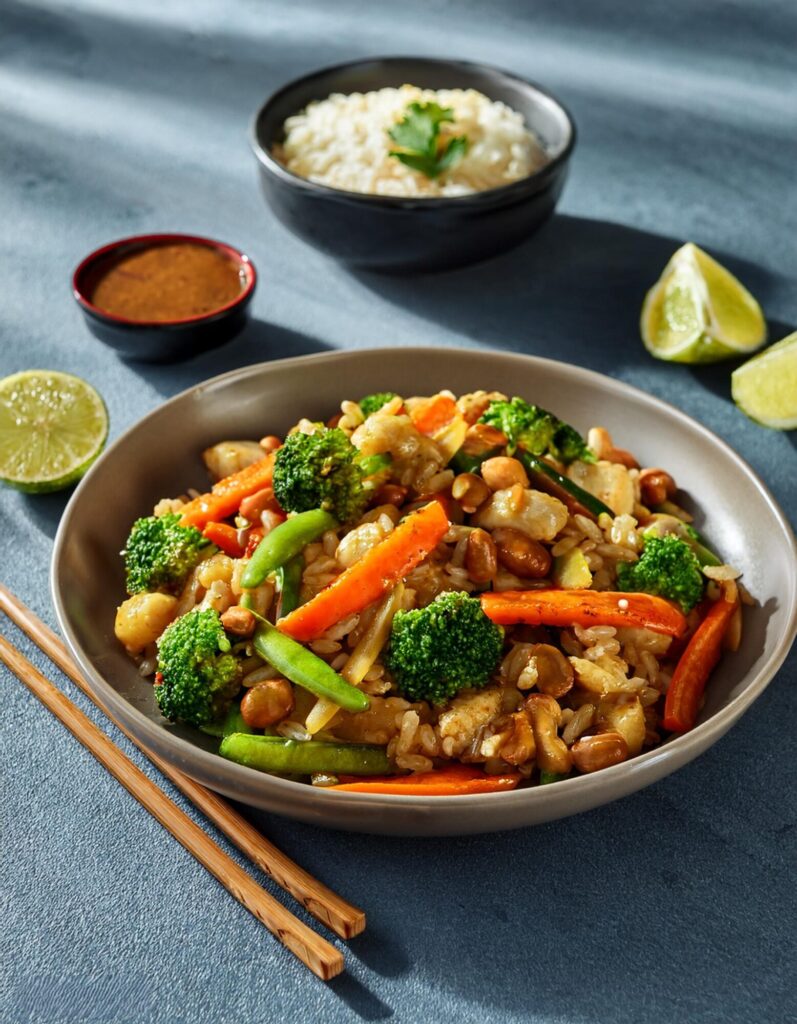 Veggie Stir-Fry with Peanut Sauce