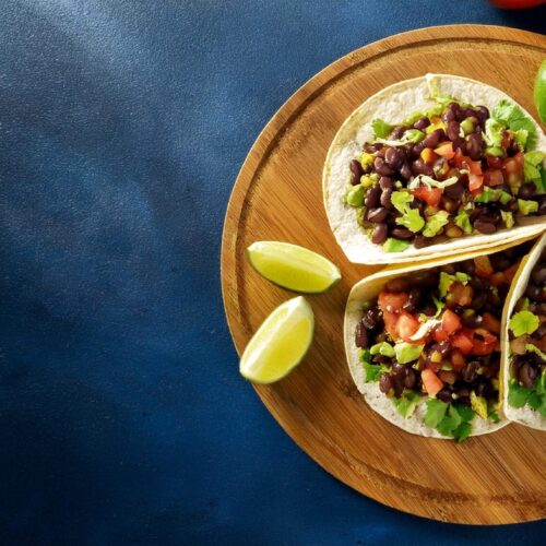 Quick Avocado and Black Bean Tacos