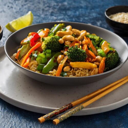 Veggie Stir-Fry with Peanut Sauce